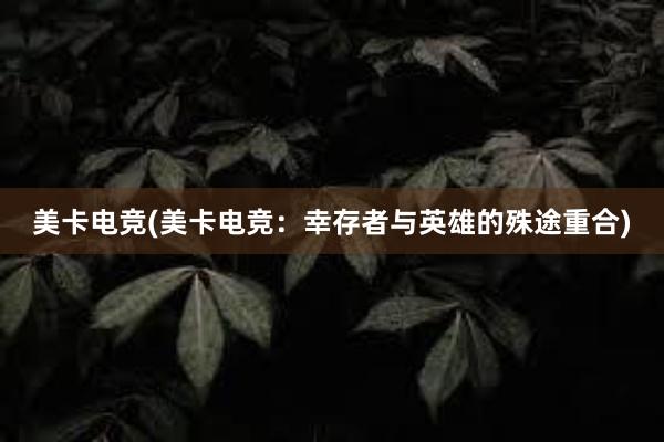 美卡电竞(美卡电竞：幸存者与英雄的殊途重合)