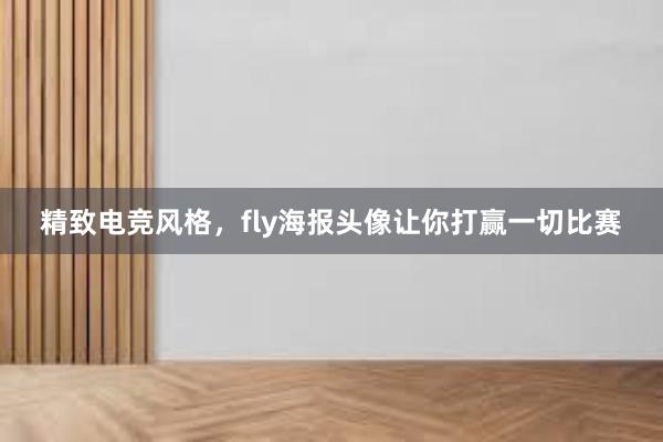 精致电竞风格，fly海报头像让你打赢一切比赛