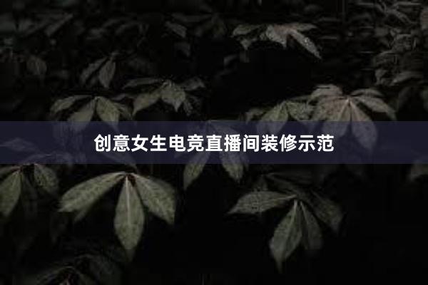 创意女生电竞直播间装修示范