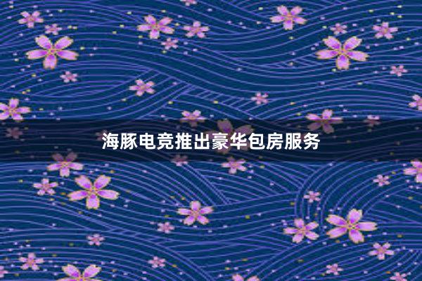 海豚电竞推出豪华包房服务