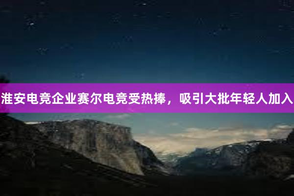 淮安电竞企业赛尔电竞受热捧，吸引大批年轻人加入