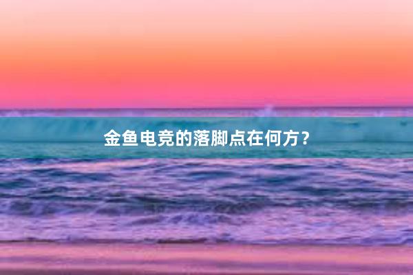 金鱼电竞的落脚点在何方？